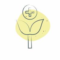 Icon Herbal Medicine. related to Medical Specialties symbol. Color Spot Style. simple design illustration vector