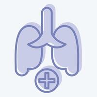 Icon Pulmonology 2. related to Medical Specialties symbol. two tone style. simple design illustration vector