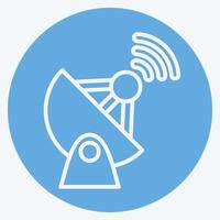 Icon GPS Signal. related to Navigation symbol. blue eyes style. simple design illustration vector