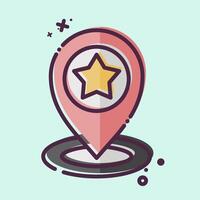 Icon Pin Point. related to Navigation symbol. MBE style. simple design illustration vector