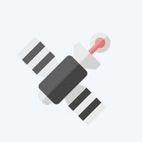 Icon Satellite. related to Navigation symbol. flat style. simple design illustration vector