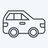 Icon Car. related to Navigation symbol. line style. simple design illustration vector