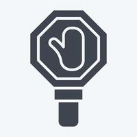 Icon Stop. related to Navigation symbol. glyph style. simple design illustration vector