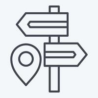 Icon Destination. related to Navigation symbol. line style. simple design illustration vector