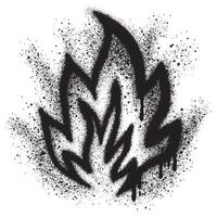 Spray Painted Graffiti Fire flame Sprayed isolated with a white background. illustration. vector