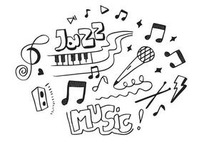 Music Background Hand drawn music set illustration. illustrations of music images, design concept. vector