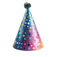 Birthday party hat on isolated transparent background png