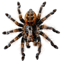 Tarantula spider on isolated transparent background png