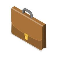 3D Isometric Flat Concept of Briefcase vector