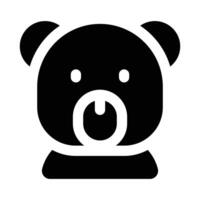 Simple Teddy Bear solid icon. The icon can be used for websites, print templates, presentation templates, illustrations, etc vector