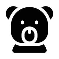 sencillo osito de peluche oso sólido icono. el icono lata ser usado para sitios web, impresión plantillas, presentación plantillas, ilustraciones, etc vector