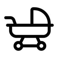 Simple Baby Stroller icon. The icon can be used for websites, print templates, presentation templates, illustrations, etc vector