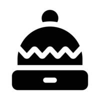 Simple Beanie solid icon. The icon can be used for websites, print templates, presentation templates, illustrations, etc vector