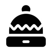 Simple Beanie solid icon. The icon can be used for websites, print templates, presentation templates, illustrations, etc vector