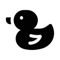 Simple Rubber Duck solid icon. The icon can be used for websites, print templates, presentation templates, illustrations, etc vector