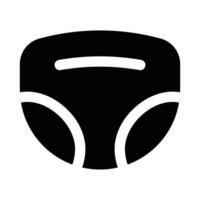 Simple Diapers solid icon. The icon can be used for websites, print templates, presentation templates, illustrations, etc vector