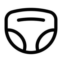 Simple Diapers icon. The icon can be used for websites, print templates, presentation templates, illustrations, etc vector