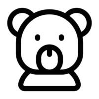 Simple Teddy Bear icon. The icon can be used for websites, print templates, presentation templates, illustrations, etc vector