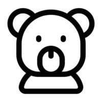 sencillo osito de peluche oso icono. el icono lata ser usado para sitios web, impresión plantillas, presentación plantillas, ilustraciones, etc vector