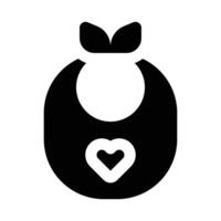 Simple Bib solid icon. The icon can be used for websites, print templates, presentation templates, illustrations, etc vector