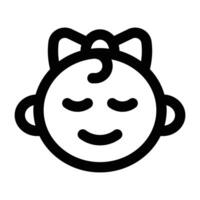 Simple Baby Girl icon. The icon can be used for websites, print templates, presentation templates, illustrations, etc vector