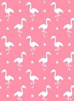 seamless pattern of pink sketch flamingo vector