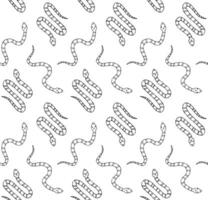 seamless pattern of hand drawn snake vector