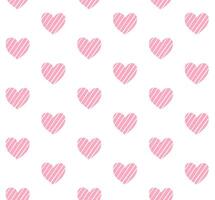 seamless pattern of hand drawn heart vector