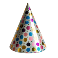 Birthday party hat on isolated transparent background png