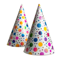 Birthday party hat on isolated transparent background png