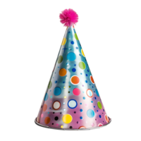 Birthday party hat on isolated transparent background png