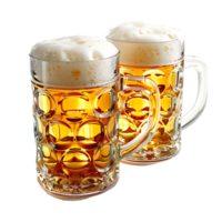 Beer mugs cheers toast on isolated transparent background png