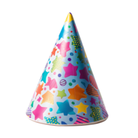 Birthday party hat on isolated transparent background png