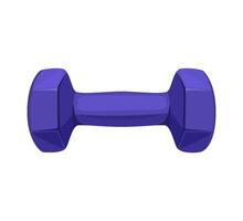 Blue dumbbell isolated. Illustration of fitness equipment. Strength training and home gym concept. vector