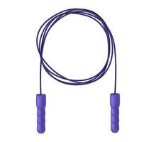 Purple jump rope isolated. Digital illustration of fitness equipment. Exercise and healthy lifestyle concept. Design for sports equipment catalog, fitness app icon, or gym poster. vector