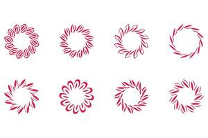 botánico flor Arte diseño colocar. decorativo marco para tarjeta o Boda invitación vector