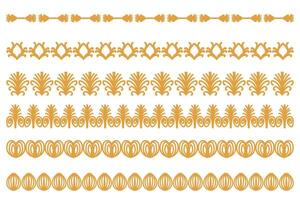 Decorative ornament border design set vector