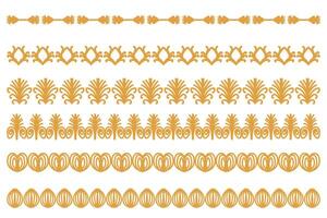 Decorative ornament border design set vector