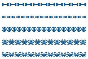 Decorative ornament border design set vector