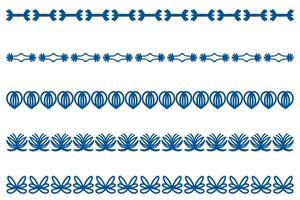 Decorative ornament border design set vector