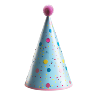 Birthday party hat on isolated transparent background png