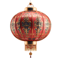 3d chinese new year lantern on isolated transparent background png