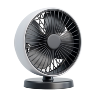 Electric desk fan on isolated transparent background png