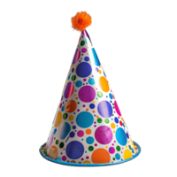 Birthday party hat on isolated transparent background png