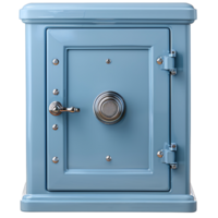Safety locker safe box on isolated transparent background png
