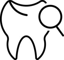 conjunto de diente iconos contorno y sólido dientes símbolo. dientes cuidado icono. vector