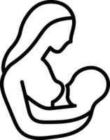 de la madre día y recién nacido, madre con bebé icono. vector