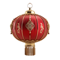 3d chinese new year lantern on isolated transparent background png