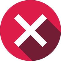 Set of error x mark. Line and glyph wrong cross mark. vector