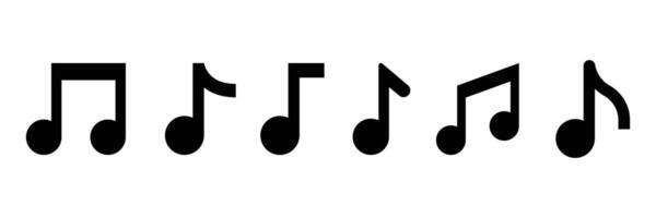 Set of Music icon. Notation sign. Music note symbol. vector